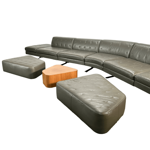 Poltrona Frau Large Kennedee Sofa, Table and and Footstools by Jean-Marie Massaud