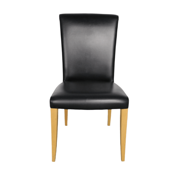 Poltrona Frau Vittoria Dining Chairs in Black Pelle Frau Leather, Set of 10