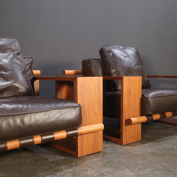 Porada Black Leather Armchair @ REHAUS