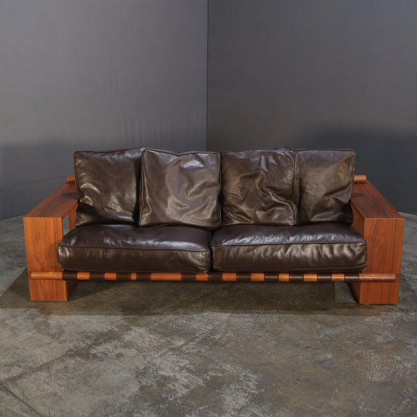 Porada Black Leather Sofa @ REHAUS