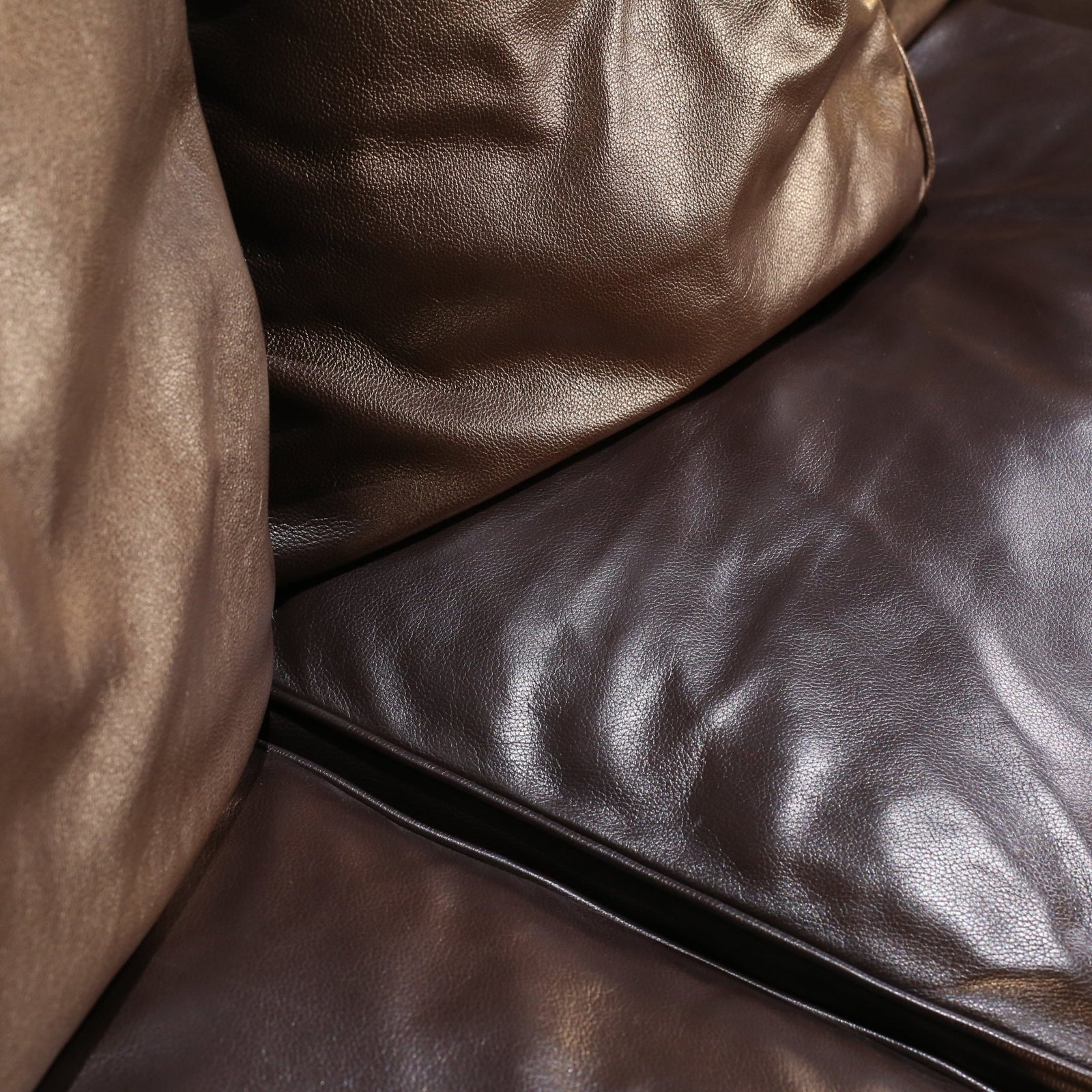 Porada Black Leather Sofa @ REHAUS