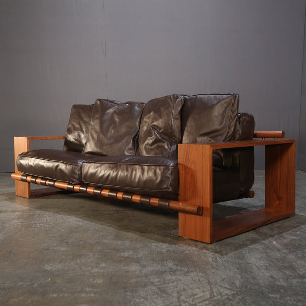 Porada Black Leather Sofa @ REHAUS