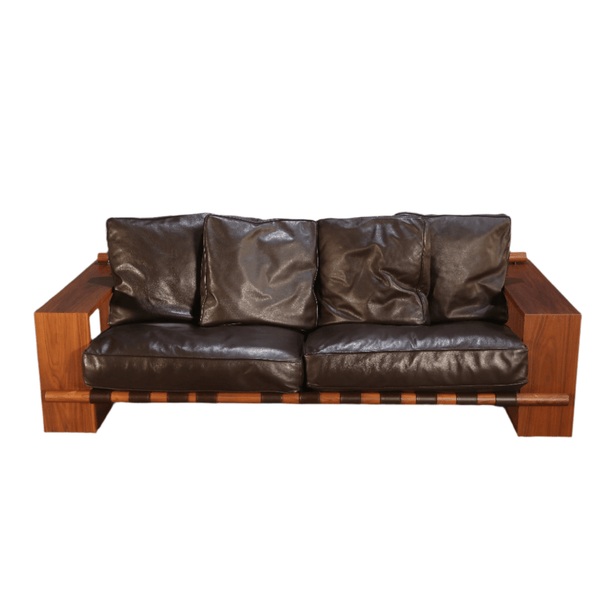 Porada Black Leather Sofa @ REHAUS