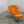 Knoll Orange Womb Chair and Ottoman by Eero Saarinen