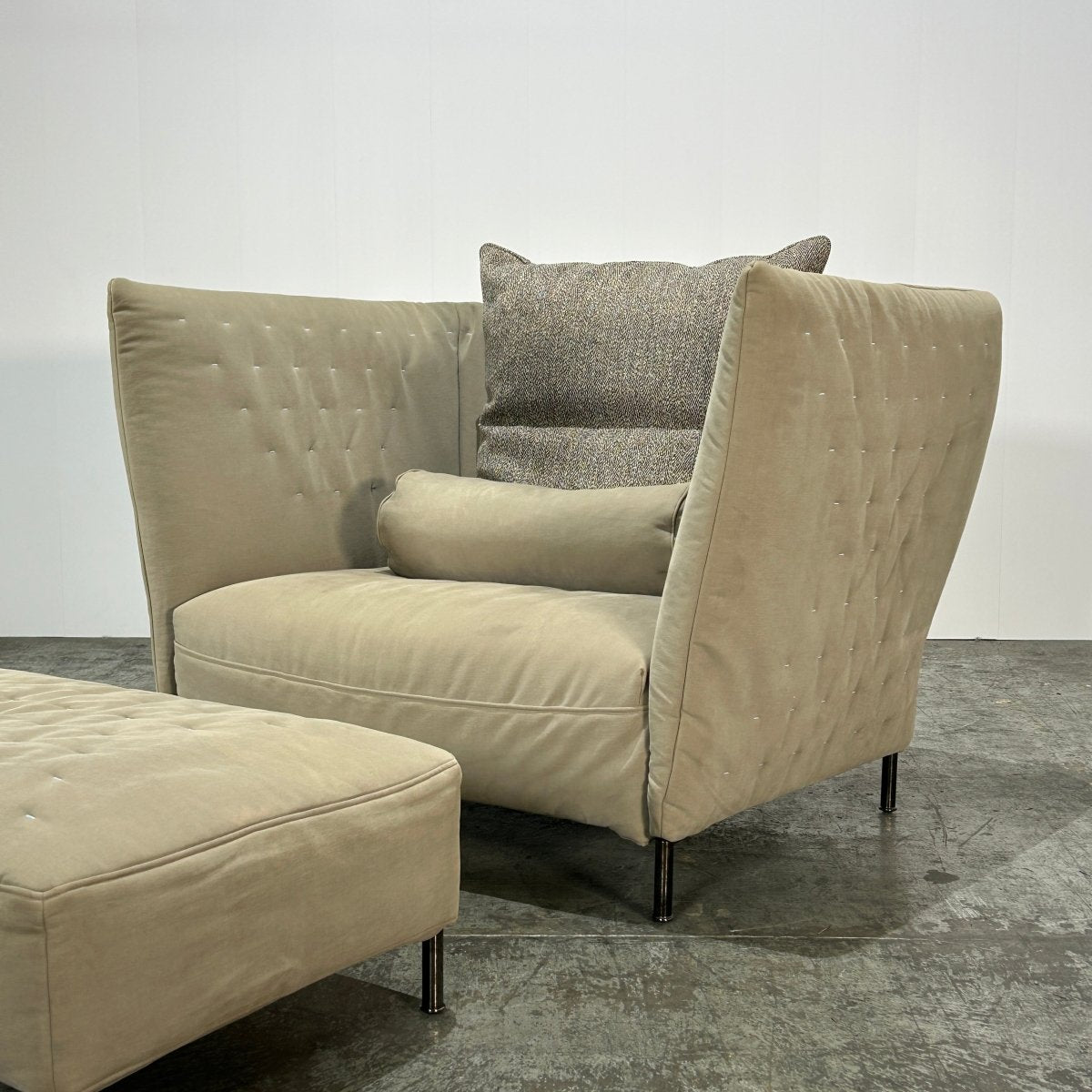 Quilt Armchair & Footstool by SABA Italia @ REHAUS