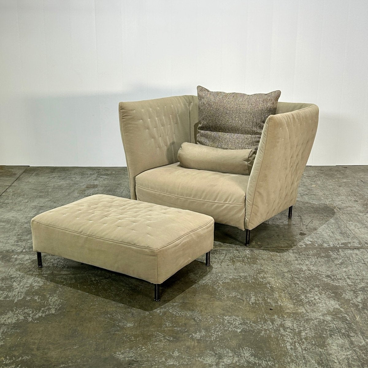 Quilt Armchair & Footstool by SABA Italia @ REHAUS