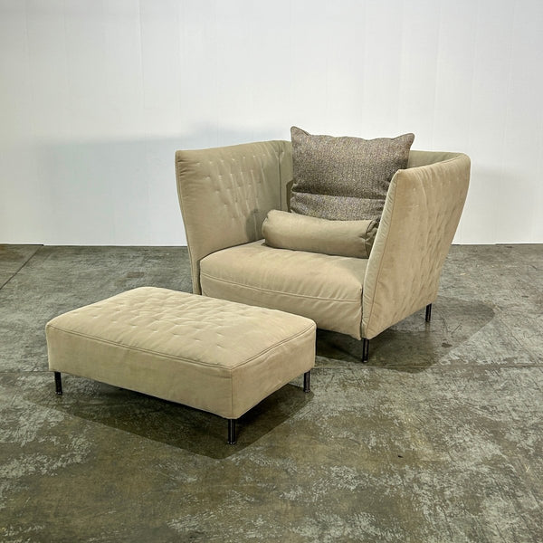 Quilt Armchair & Footstool by SABA Italia @ REHAUS