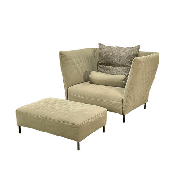 Quilt Armchair & Footstool by SABA Italia @ REHAUS