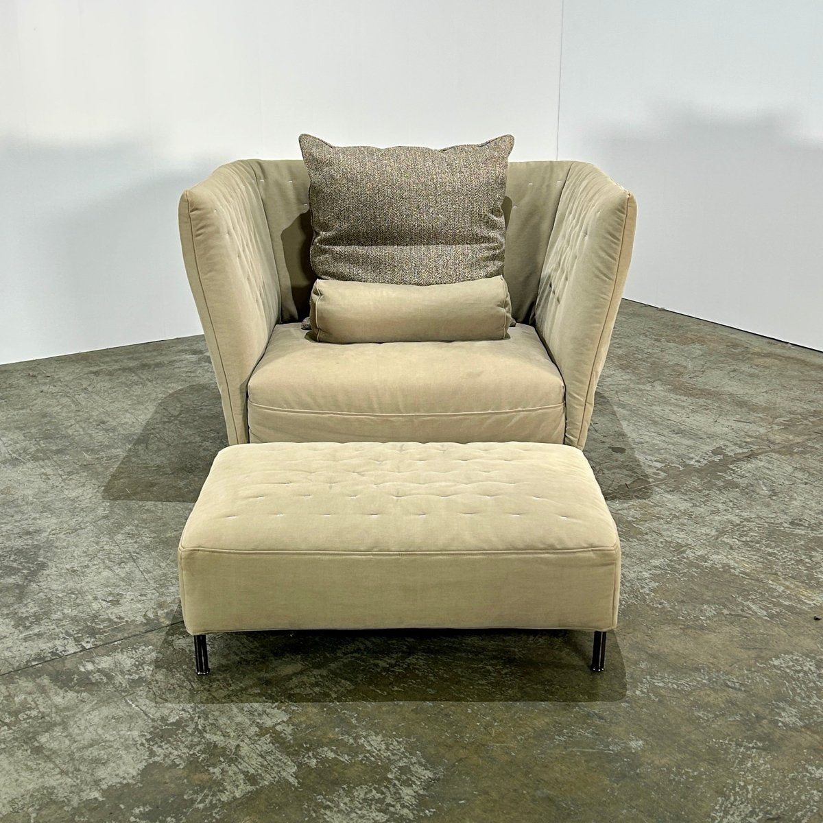Quilt Armchair & Footstool by SABA Italia @ REHAUS