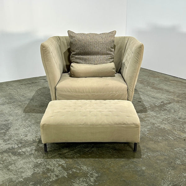 Quilt Armchair & Footstool by SABA Italia @ REHAUS