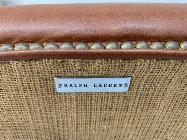 Ralph Lauren Beldon Armchair - In Tan Brown Saddle Leather @ REHAUS