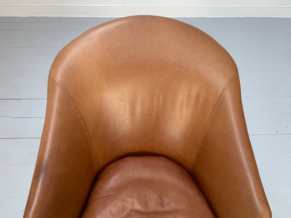 Ralph Lauren Beldon Armchair - In Tan Brown Saddle Leather @ REHAUS
