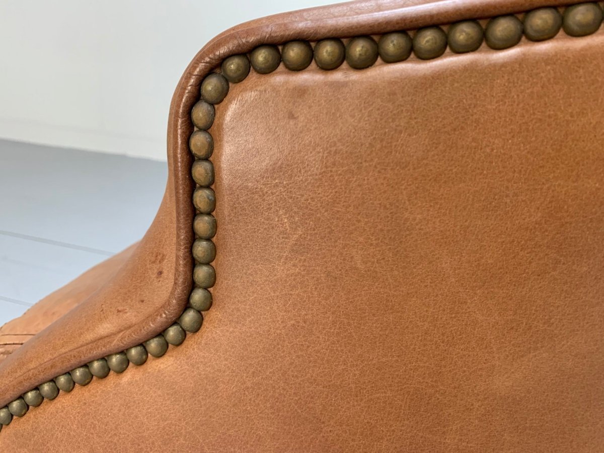 Ralph Lauren Beldon Armchair - In Tan Brown Saddle Leather @ REHAUS