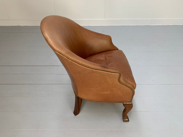 Ralph Lauren Beldon Armchair - In Tan Brown Saddle Leather @ REHAUS