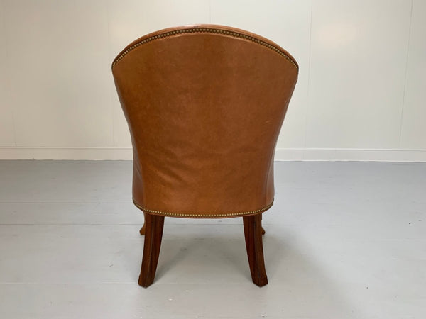 Ralph Lauren Beldon Armchair - In Tan Brown Saddle Leather @ REHAUS
