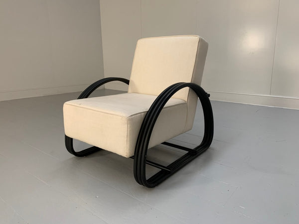 Ralph Lauren Hudson Street Lounge Chair Armchair - In Pale - Linen and Blackened - Metalwork @ REHAUS