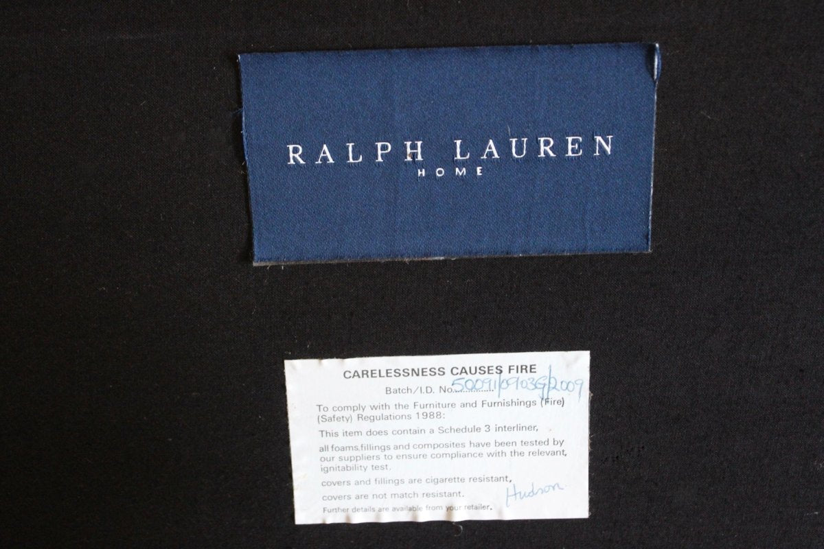 Ralph Lauren Hudson Street Lounge Chair Armchair - In Pale - Linen and Blackened - Metalwork @ REHAUS