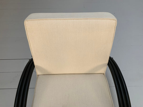 Ralph Lauren Hudson Street Lounge Chair Armchair - In Pale - Linen and Blackened - Metalwork @ REHAUS