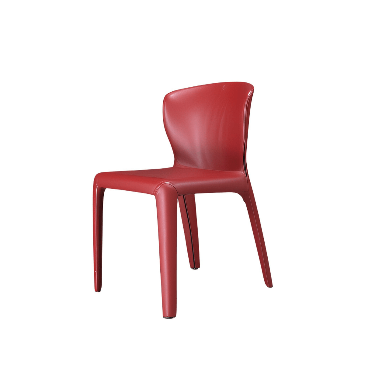 Red Leather Cassina Hola Dining Chair, Set of Four @ REHAUS