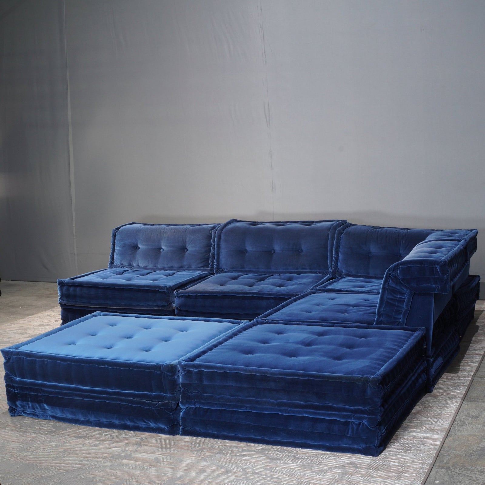Roche Bobois Cotton Velvet Mah Jong Sofa, Set of 12 @ REHAUS