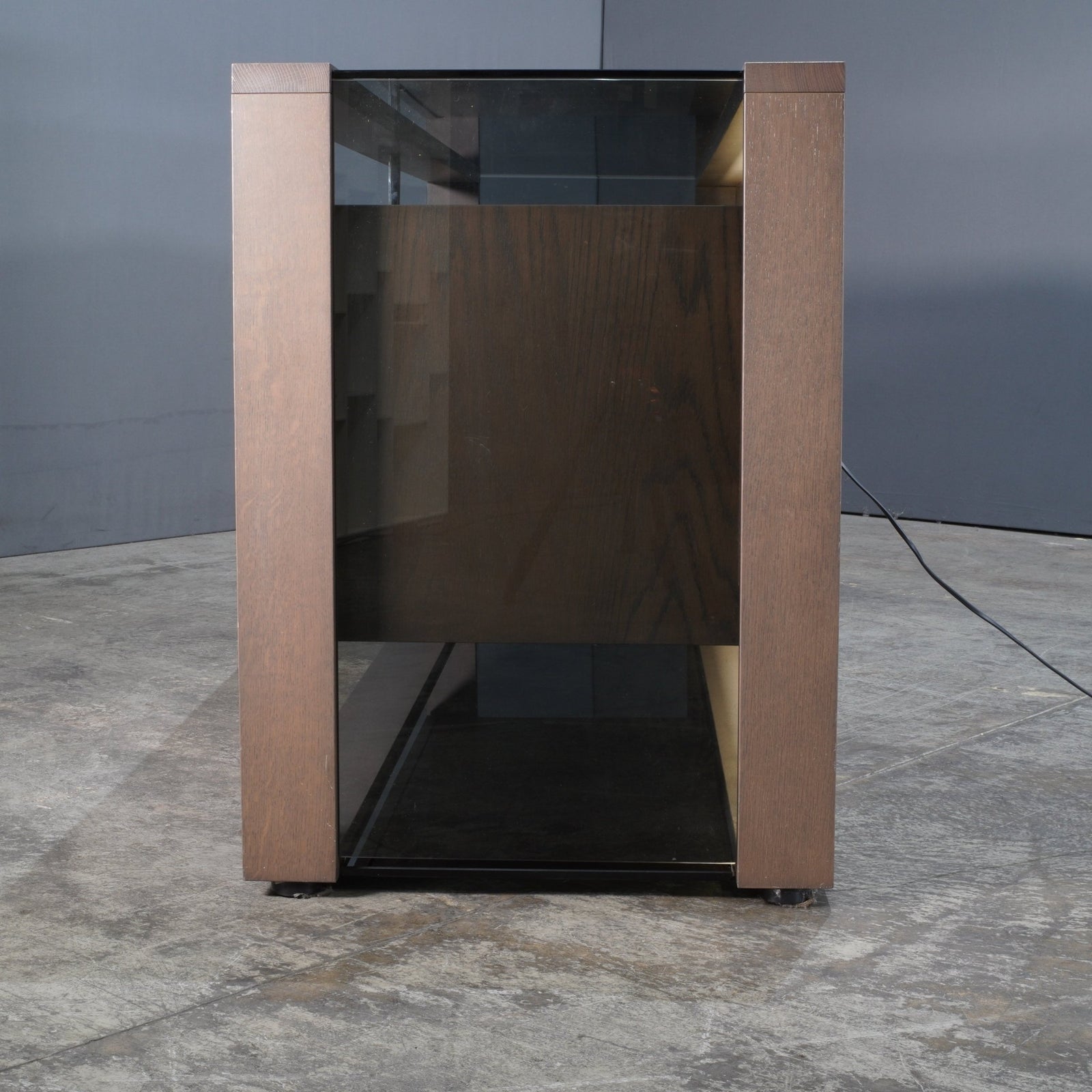 Roche Bobois Glassbox Sideboard in Anthracite & Smoked Glass @ REHAUS