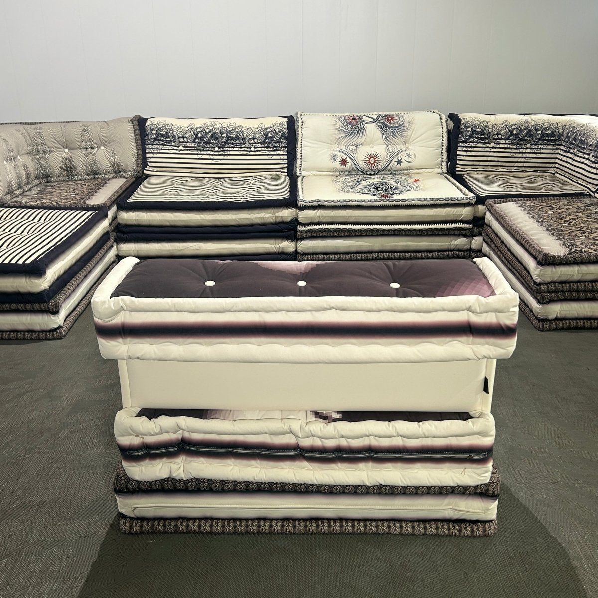 Roche Bobois Mah Jong Sectional Sofa by Jean Paul Gaultier, Set of Twenty One @ REHAUS