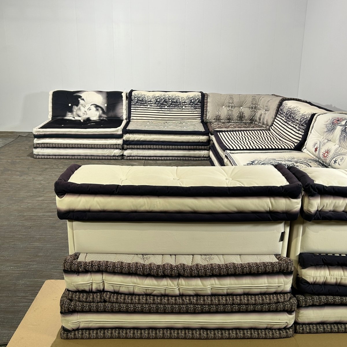 Roche Bobois Mah Jong Sectional Sofa by Jean Paul Gaultier, Set of Twenty One @ REHAUS