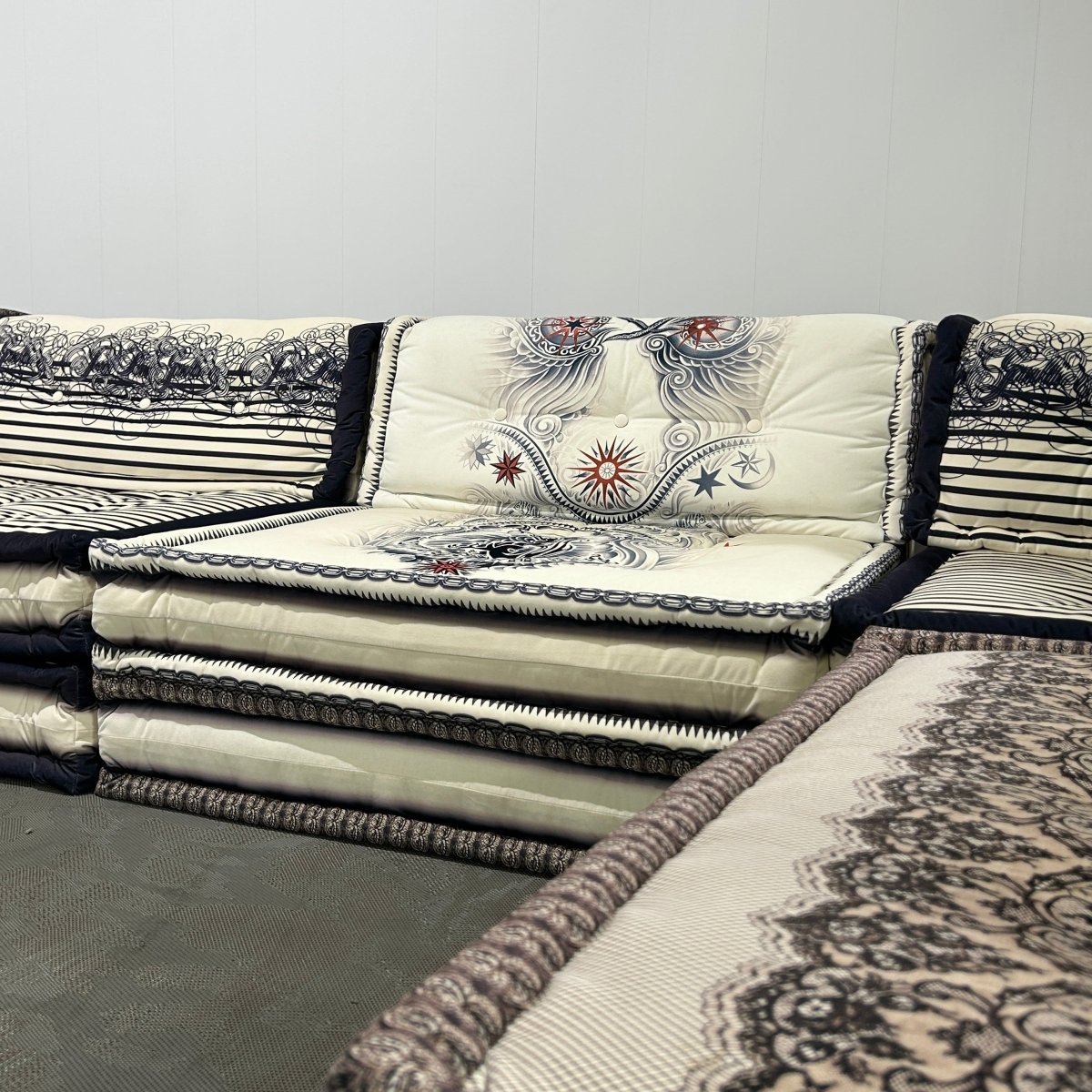 Roche Bobois Mah Jong Sectional Sofa by Jean Paul Gaultier, Set of Twenty One @ REHAUS
