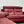 Roche Bobois Red Leather Two Seater Sofa @ REHAUS