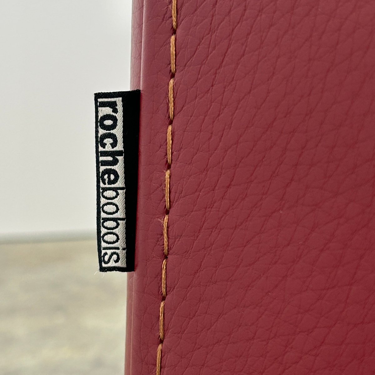 Roche Bobois Red Leather Two Seater Sofa @ REHAUS