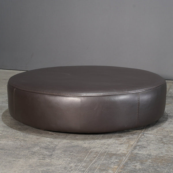 Roche Bobois Solstice Leather Ottoman in Dark Chocolate by Philippe Bouix @ REHAUS