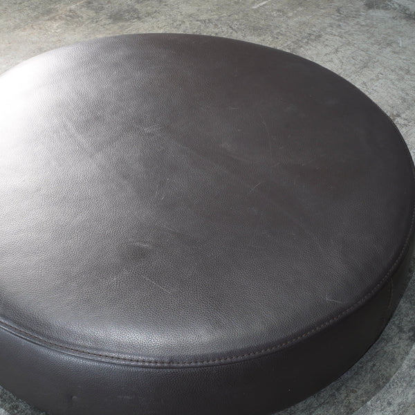 Roche Bobois Solstice Leather Ottoman in Dark Chocolate by Philippe Bouix @ REHAUS
