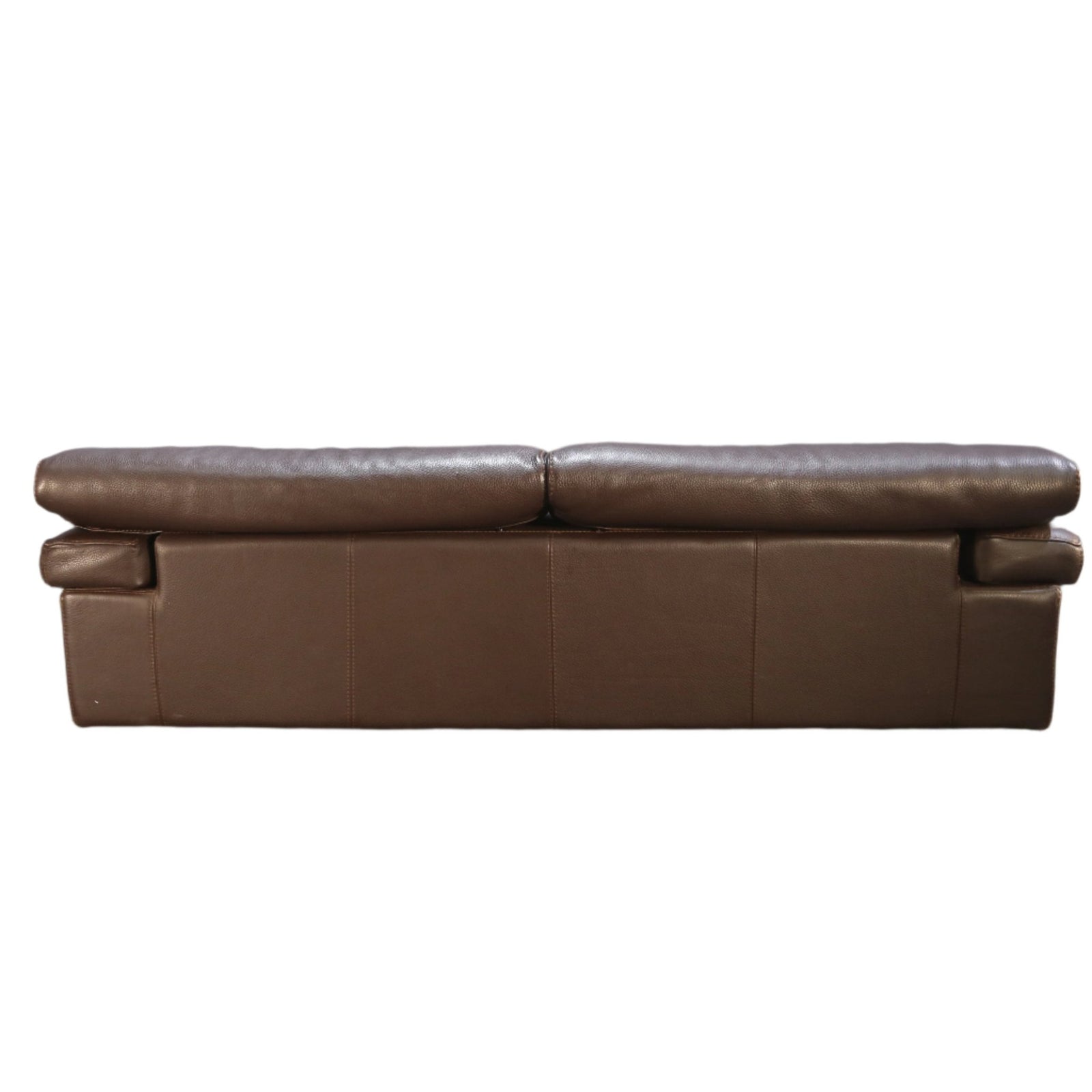 Roche Bobois Three Seater Brown Leather Sofa @ REHAUS