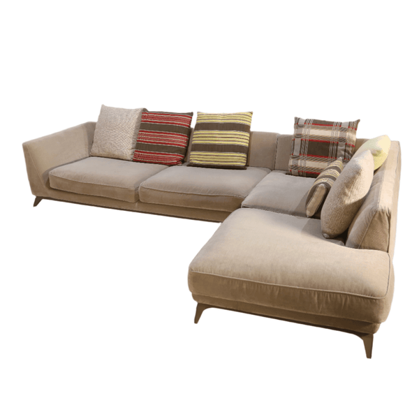 Roche Bobois Velvet Corner Sofa