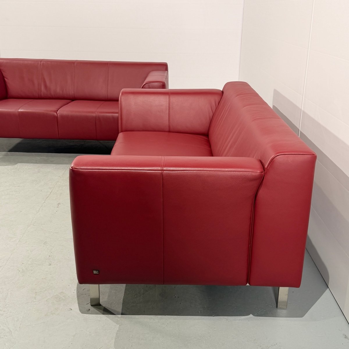 Rolf Benz Linea 318 Leather Sofas, Set of Two @ REHAUS