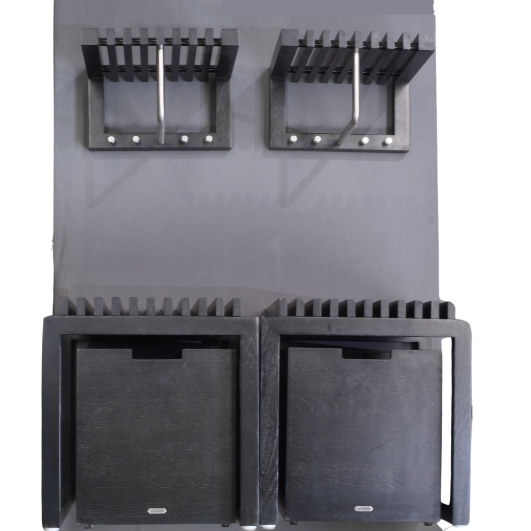 Skagerak & Fritz Hansen Black Cutter Mini Wardrobe Wall Hanging by Niels Hvass - REHAUS - Skagerak