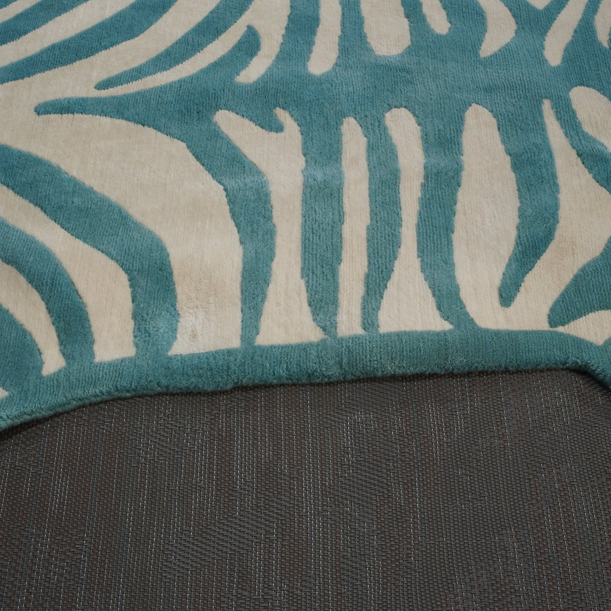 Small Blue and White Bespoke Zebra Rug @ REHAUS