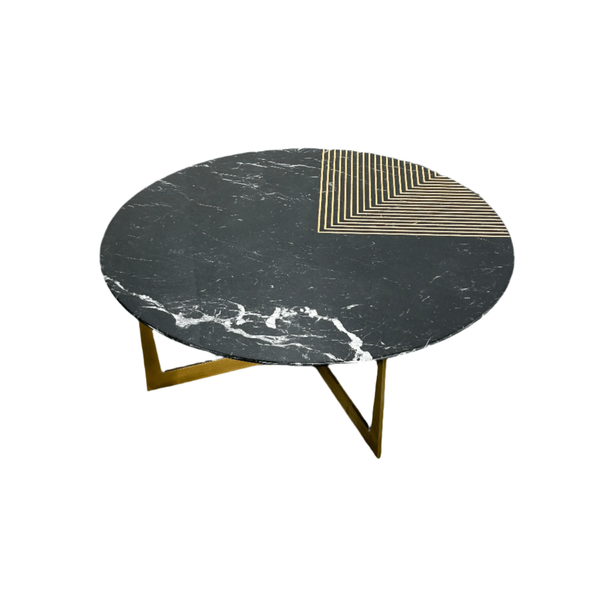 Small Gold Radius Coffee Table by Alex Mint @ REHAUS