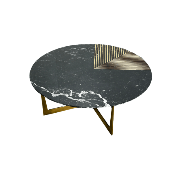 Small Gold Radius Coffee Table by Alex Mint @ REHAUS
