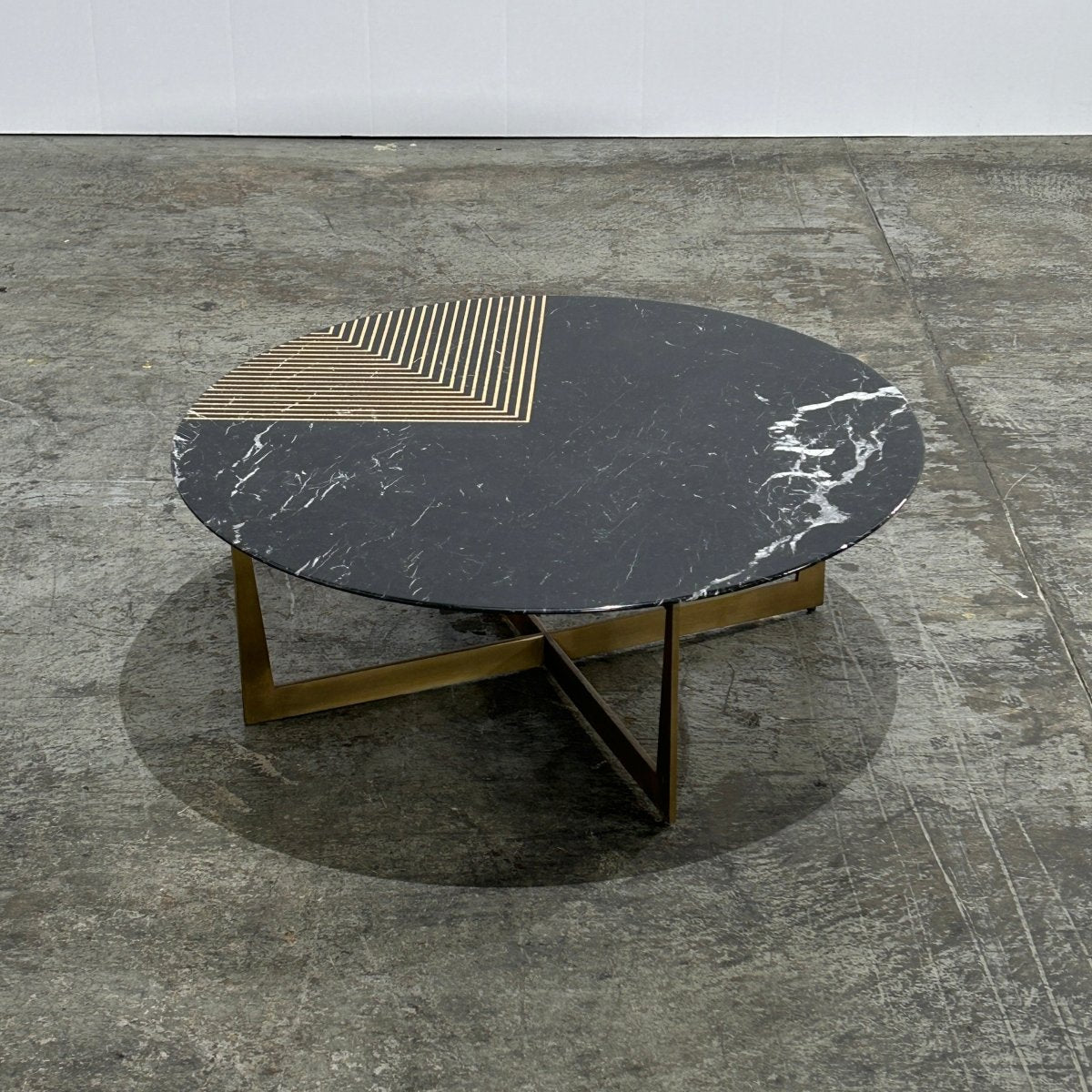 Small Gold Radius Coffee Table by Alex Mint @ REHAUS