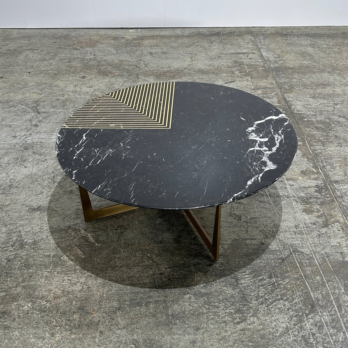 Small Gold Radius Coffee Table by Alex Mint @ REHAUS