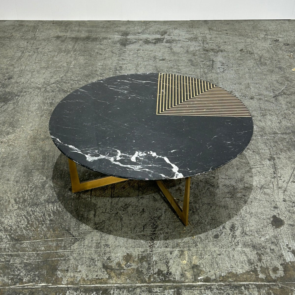 Small Gold Radius Coffee Table by Alex Mint @ REHAUS