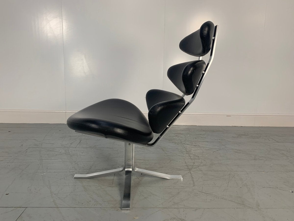 Spectacular Erik Jorgensen Corona EJ5 Chair in Black Apache Leather @ REHAUS