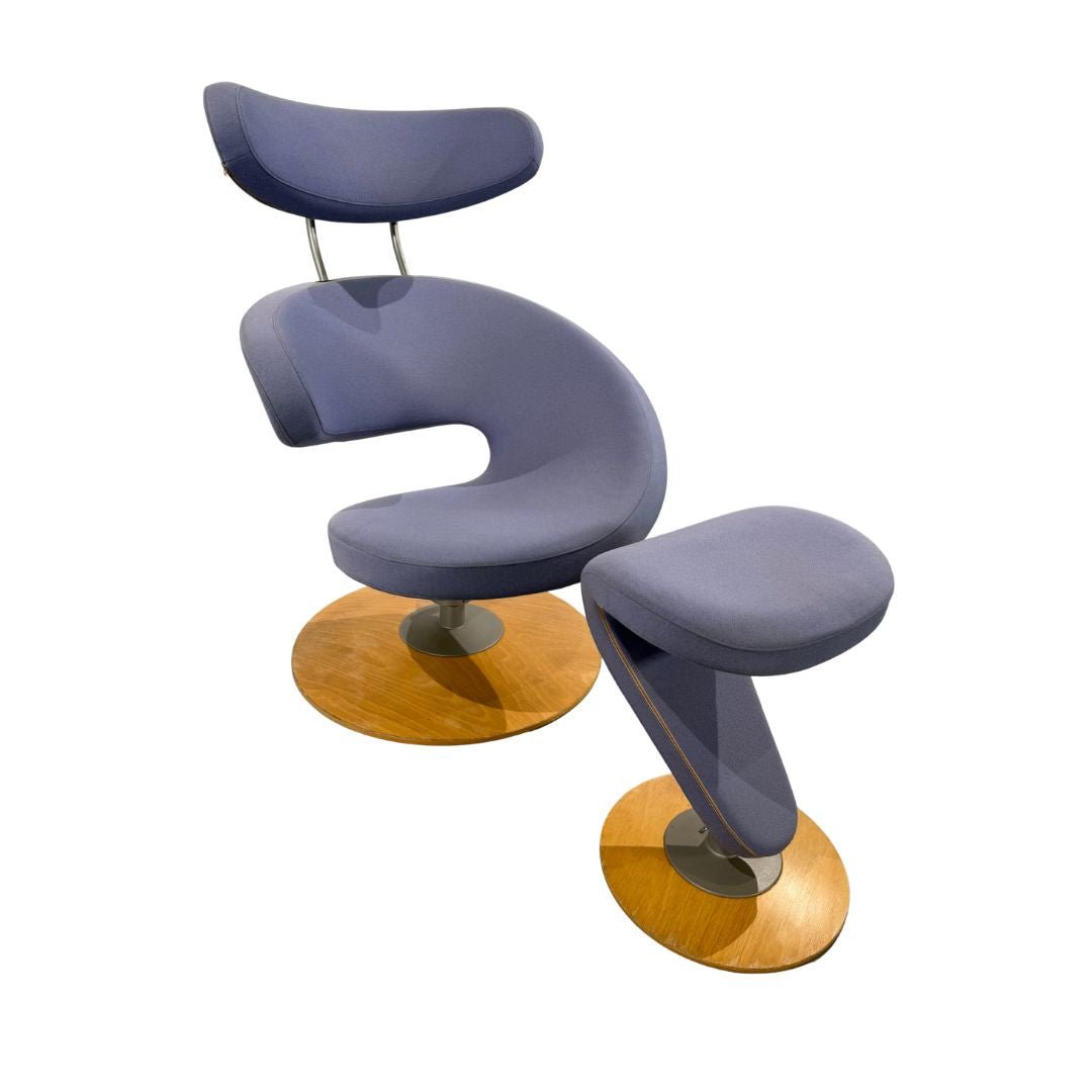 Stokke Peel II Chair & Footstool by Olav Eldøy @ REHAUS