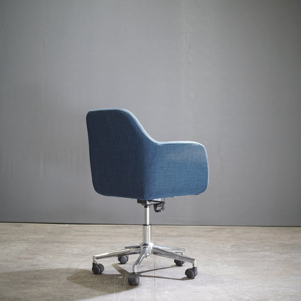 Swivel Office Chair with Blue Padding @ REHAUS