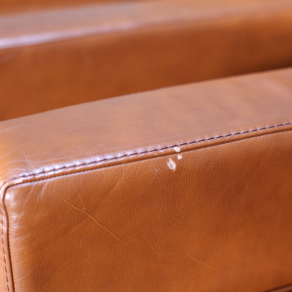 Tawny Brown Leather Armchair @ REHAUS