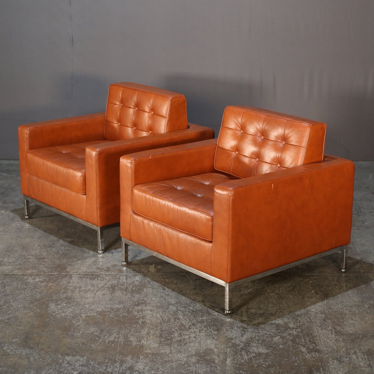 Tawny Brown Leather Armchair @ REHAUS