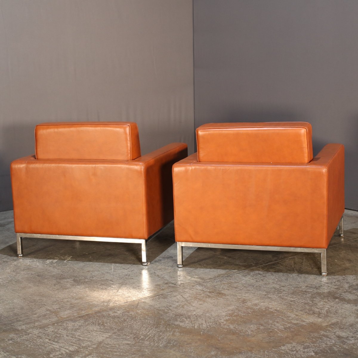 Tawny Brown Leather Armchair @ REHAUS