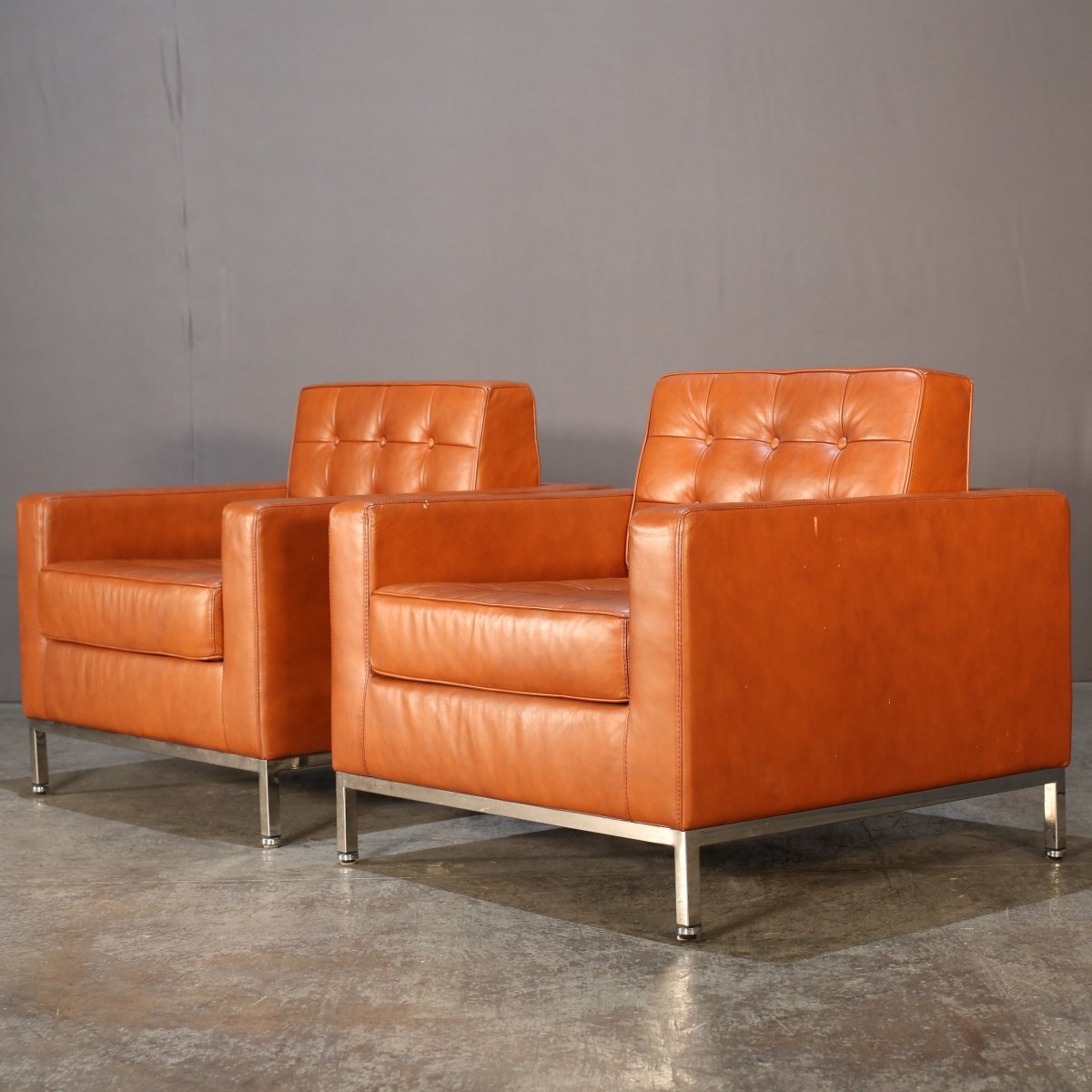 Tawny Brown Leather Armchair @ REHAUS