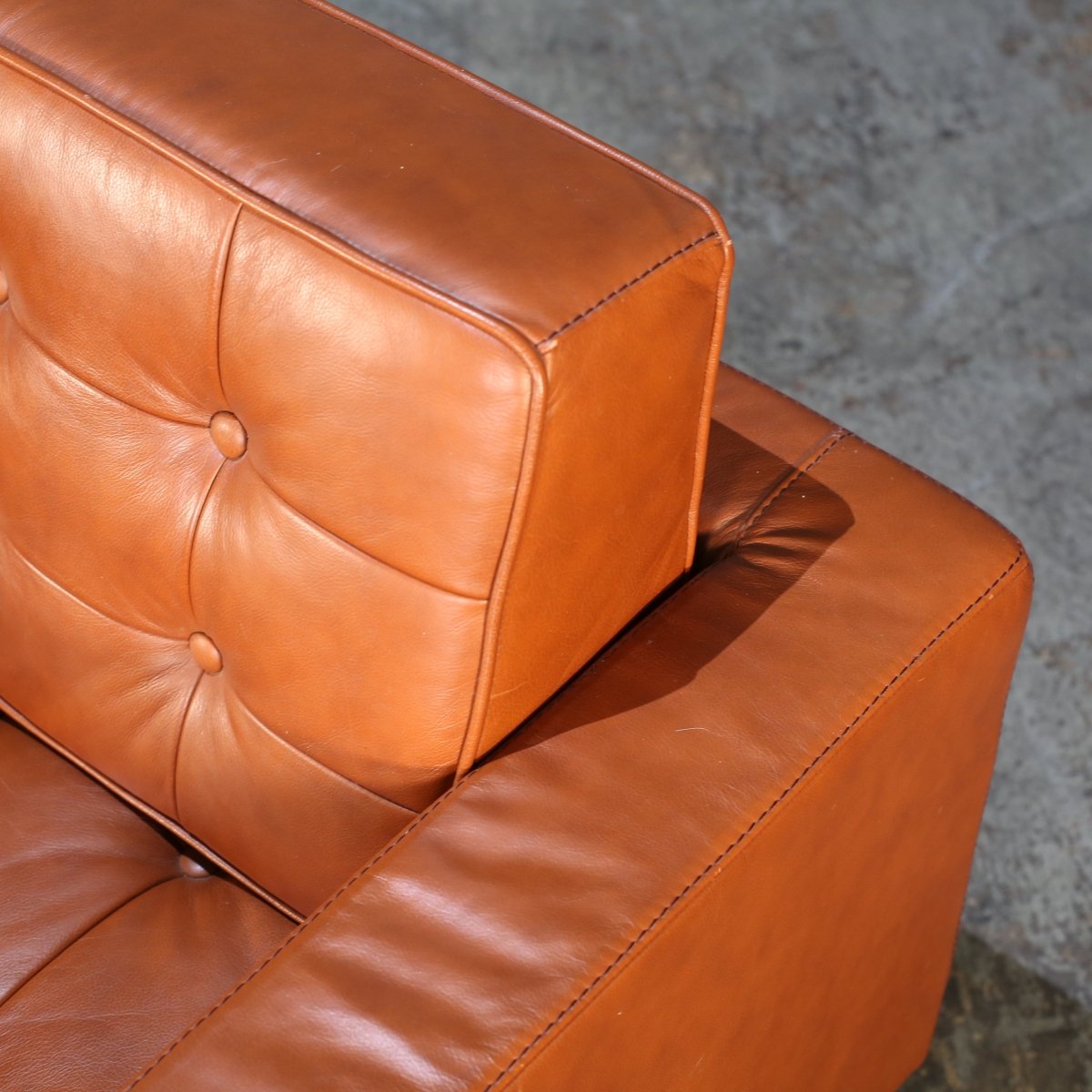 Tawny Brown Leather Armchair @ REHAUS